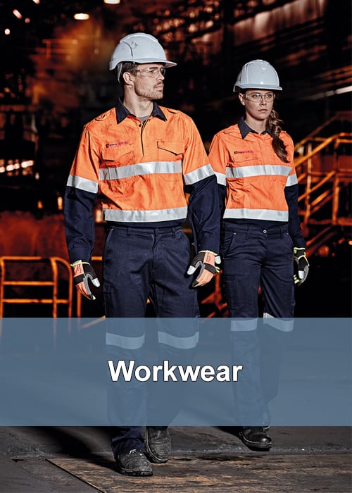 Two people in high visibility (hi-vis) workwear gear wearing other saftey and ppe items